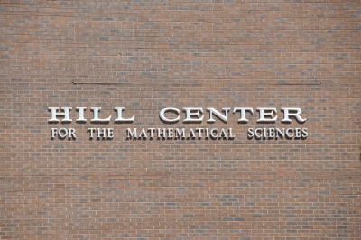 Hill Center forMathematical Sciences exterior wall sign